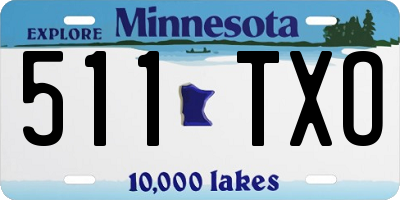 MN license plate 511TXO
