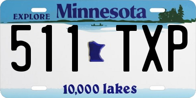 MN license plate 511TXP