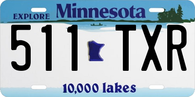 MN license plate 511TXR