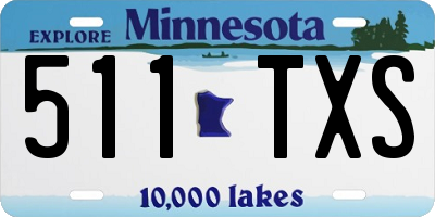 MN license plate 511TXS
