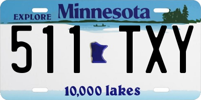 MN license plate 511TXY