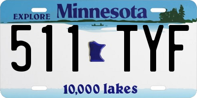 MN license plate 511TYF