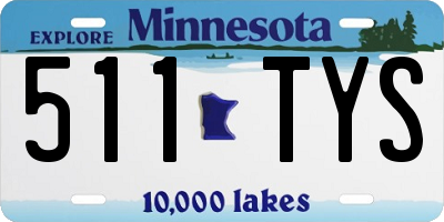 MN license plate 511TYS
