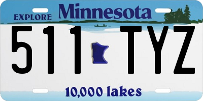MN license plate 511TYZ
