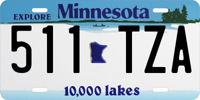 MN license plate 511TZA