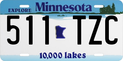 MN license plate 511TZC