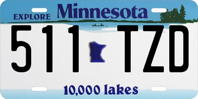 MN license plate 511TZD