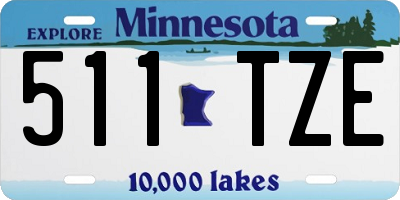MN license plate 511TZE
