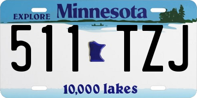 MN license plate 511TZJ