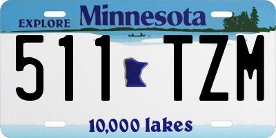 MN license plate 511TZM