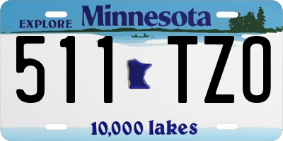 MN license plate 511TZO
