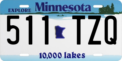 MN license plate 511TZQ