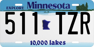 MN license plate 511TZR