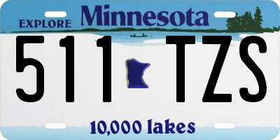 MN license plate 511TZS