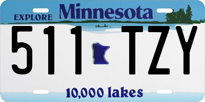 MN license plate 511TZY