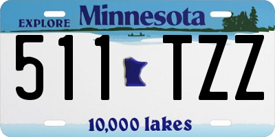 MN license plate 511TZZ