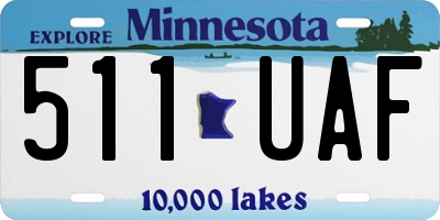 MN license plate 511UAF
