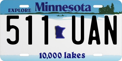 MN license plate 511UAN