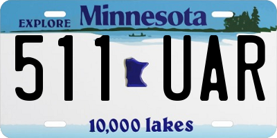 MN license plate 511UAR