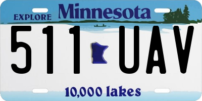 MN license plate 511UAV