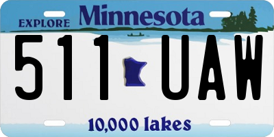 MN license plate 511UAW