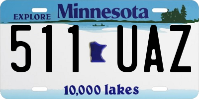 MN license plate 511UAZ