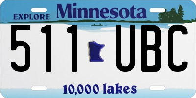 MN license plate 511UBC