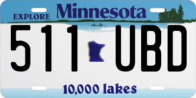 MN license plate 511UBD