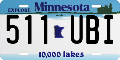 MN license plate 511UBI