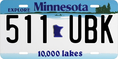MN license plate 511UBK