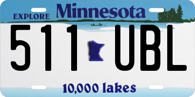 MN license plate 511UBL