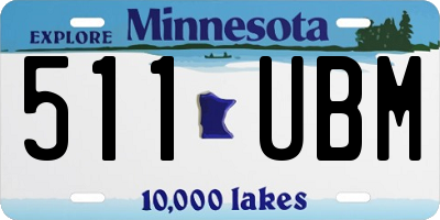MN license plate 511UBM