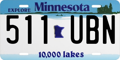 MN license plate 511UBN