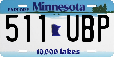 MN license plate 511UBP