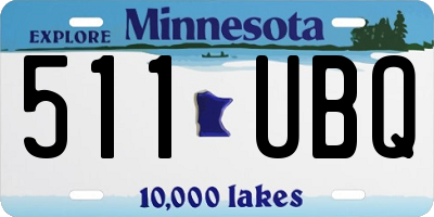 MN license plate 511UBQ