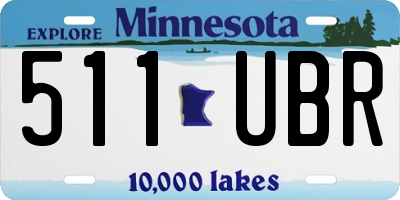 MN license plate 511UBR
