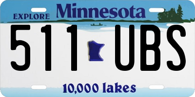 MN license plate 511UBS