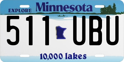 MN license plate 511UBU