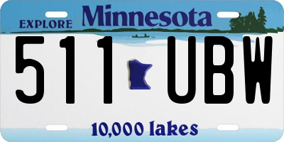 MN license plate 511UBW