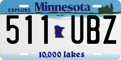 MN license plate 511UBZ