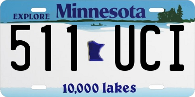MN license plate 511UCI