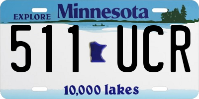 MN license plate 511UCR