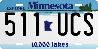 MN license plate 511UCS