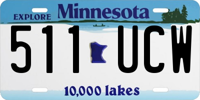 MN license plate 511UCW