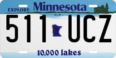 MN license plate 511UCZ