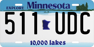 MN license plate 511UDC