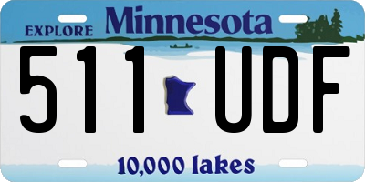 MN license plate 511UDF