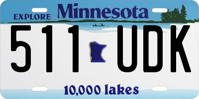 MN license plate 511UDK