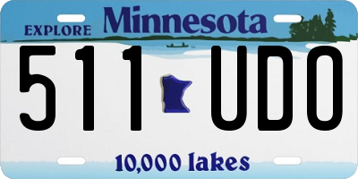 MN license plate 511UDO