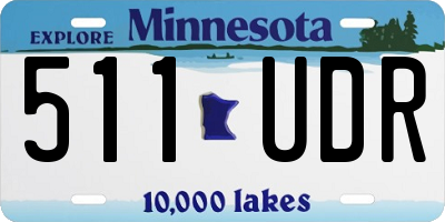 MN license plate 511UDR
